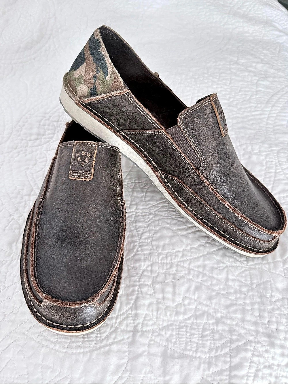 Ariat Men's Cruiser Slip-On Shoe Dark Brown Camo Sneakers Brown & Green US 12 EE